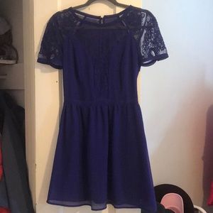 Blue lace dress